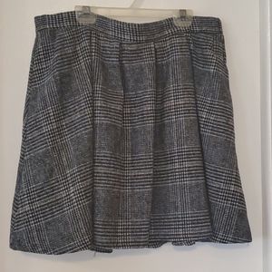 Plaid wool skirt